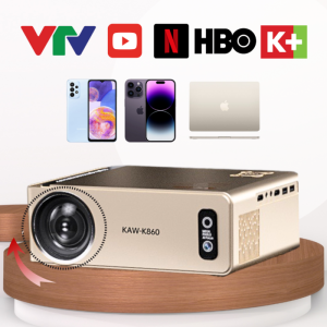 Máy Chiếu Mini KAW K860 Full HD - Xem Phim, Chơi Game Cực Đã, Độ Phân Giải 1080P