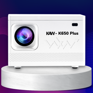 Máy chiếu Kaw K650 Plus, Tích hợp loa, Máy chiếu phim gia đình, Đa năng, nhỏ gọn, Dễ dàng mang theo