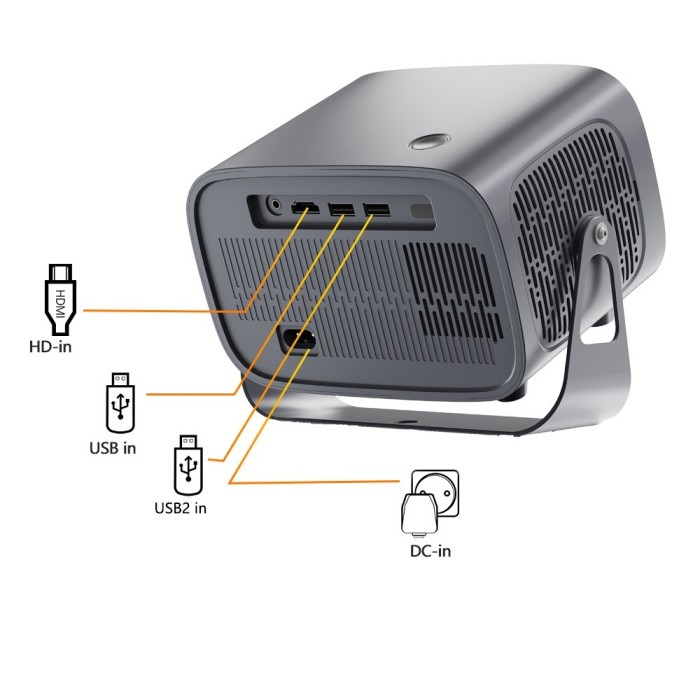Máy Chiếu Mini K670 - Tích Hợp Netflix, Youtube, Xem Phim Thoải Mái