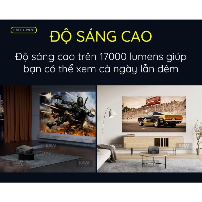Máy Chiếu Mini KAW KS990, Hình Ảnh Sắc Nét, Dễ Dàng Kết Nối, Nhỏ Gọn, Tiện Lợi