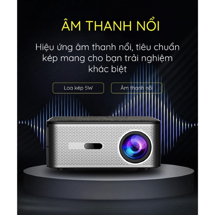 Máy Chiếu Mini KAW KS990, Hình Ảnh Sắc Nét, Dễ Dàng Kết Nối, Nhỏ Gọn, Tiện Lợi