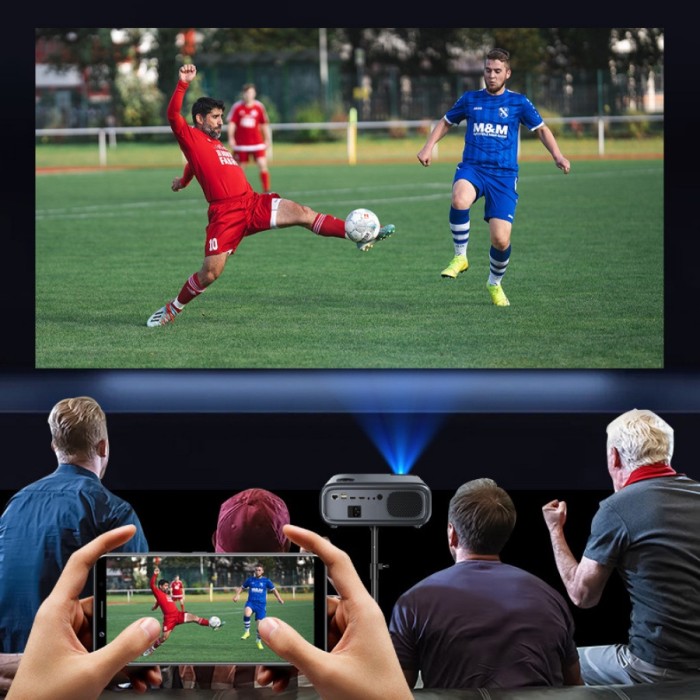 Máy Chiếu Mini KAW XMAX10, Xem Phim, Chơi Game, Thuyết Trình Tiện Lợi, Độ Sáng Tốt