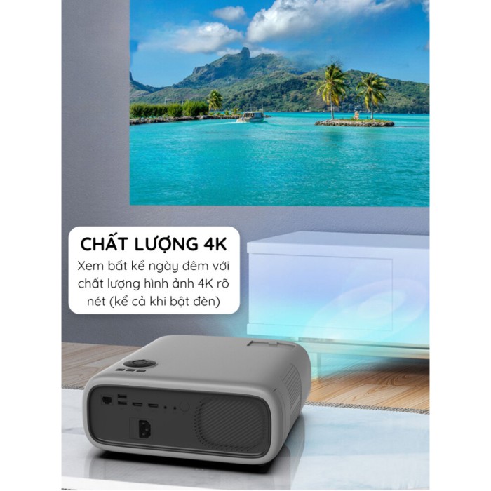 Máy Chiếu Mini KAW XMAX10, Xem Phim, Chơi Game, Thuyết Trình Tiện Lợi, Độ Sáng Tốt