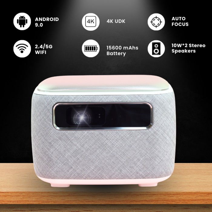 Máy Chiếu Mini Tích Hợp Pin KAW SKY 118, Kích Thước Nhỏ Gọn, Pin Dùng Lâu, Tiện Lợi, Dễ Dàng Mang Theo Máy Chiếu Mini Pin