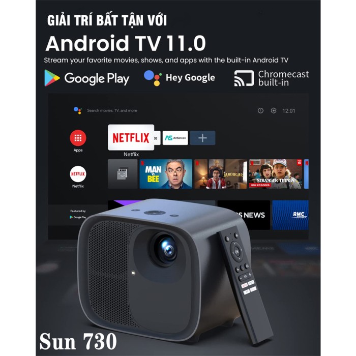 Máy Chiếu Mini Chính Hãng KAW-SUN 730, Lựa Chọn Hoàn Hảo Cho Giải Trí Di Động và Văn Phòng Nhỏ