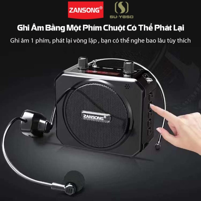 Loa Trợ Giảng Zansong M80, Âm Thanh Mạnh Mẽ, Thiết Kế Nhỏ Gọn, Dễ Dàng Mang Theo