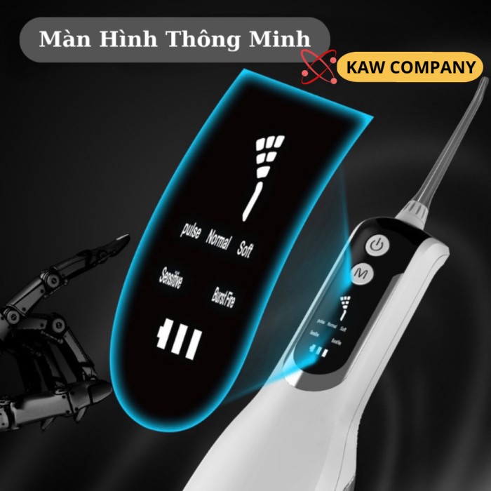 Máy Tăm Nước Cầm Tay KAW - 4 Đầu Phun Đa Năng, Sạch Răng Toàn Diện