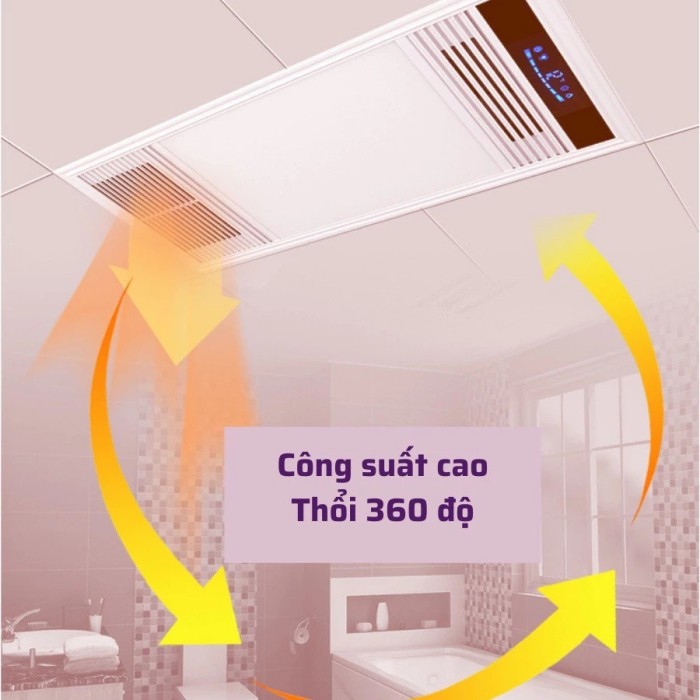 Quạt sưởi âm trần đa năng 30x60 - Sưởi Ấm, Thông Gió, Chiếu Sáng Tiện Lợi