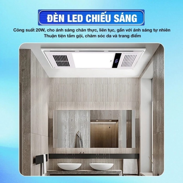 Quạt sưởi âm trần đa năng 30x60 - Sưởi Ấm, Thông Gió, Chiếu Sáng Tiện Lợi