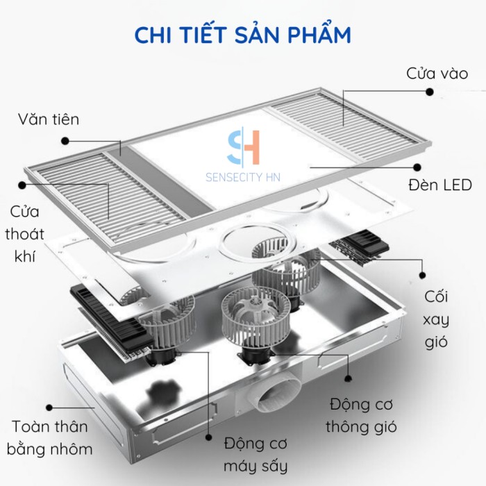 Quạt Sưởi Âm Trần 60x30 Luxury K60, Phong Cách Hiện Đại, Sưởi Ấm An Toàn, Dễ Lắp Đặt