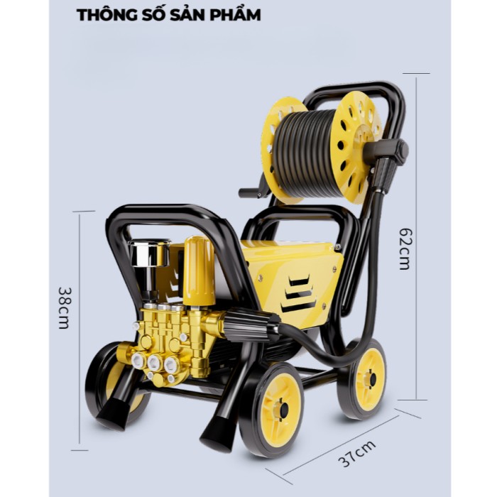 Máy Rửa Xe Công Nghiệp KAW 3000W Chính Hãng - Áp Lực Cao, Bền Bỉ, Hiệu Suất Vượt Trội