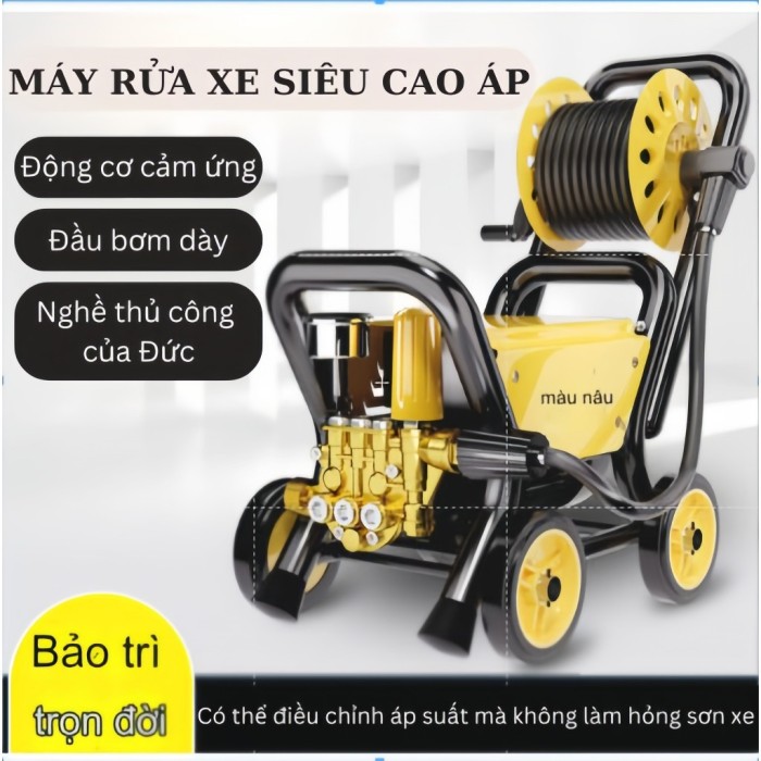 Máy Rửa Xe Công Nghiệp KAW 3000W Chính Hãng - Áp Lực Cao, Bền Bỉ, Hiệu Suất Vượt Trội