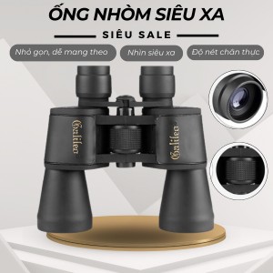 Ống Nhòm Hai Mắt Galileo 20x50, Quan Sát Tầm Xa, Hình Ảnh Chân Thực