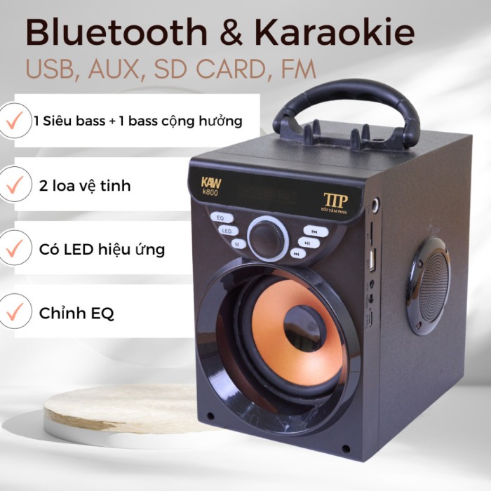 Loa Bluetooth Mini A800, Âm Thanh Stereo, Bass Trầm Ấm, Kết Nối Không Dây Ổn Định