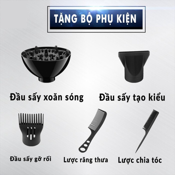 Máy Sấy Tóc DELIYA 2200W - Công Suất Mạnh Mẽ, Sấy Siêu Tốc, Tạo Kiểu Dễ Dàng