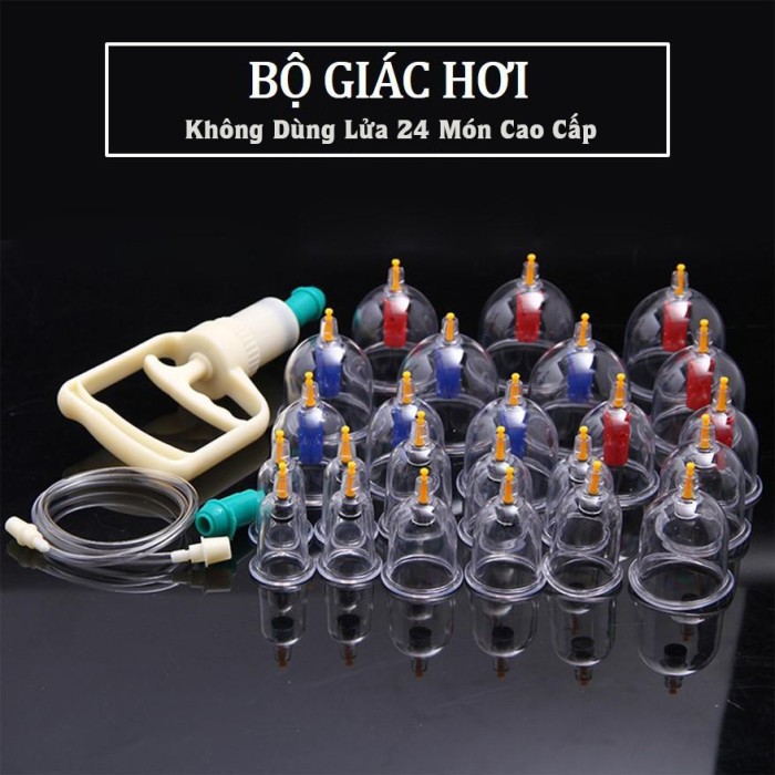 Bộ Giác Hơi Chân Không KAW 24 Cốc, Giảm Đau Lưng, Vai Gáy, Thúc Đẩy Tuần Hoàn Máu