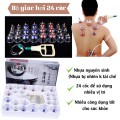 Bộ Giác Hơi Chân Không KAW 24 Cốc, Giảm Đau Lưng, Vai Gáy, Thúc Đẩy Tuần Hoàn Máu