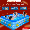 Hồ Bơi Phao KAW 3m05 3 Tầng Chính Hãng, Rộng Rãi, An Toàn Cho Bé