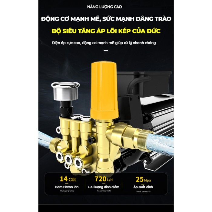 Máy Rửa Xe Đa Năng 335A, Rửa Xe, Tưới Cây, Vệ Sinh Sân Vườn Áp Lực Cao