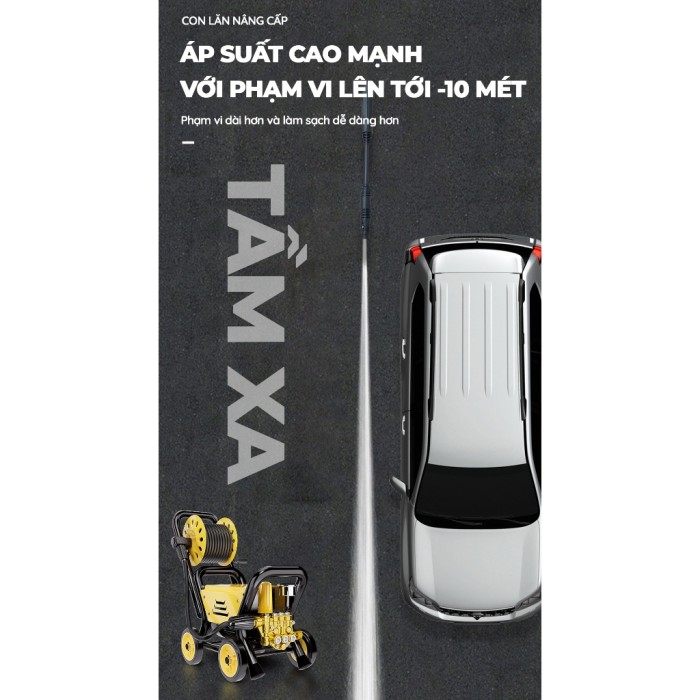 Máy Rửa Xe Đa Năng 335A, Rửa Xe, Tưới Cây, Vệ Sinh Sân Vườn Áp Lực Cao