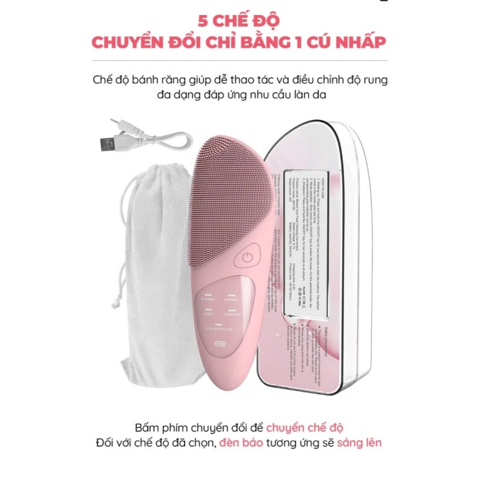 Máy Rửa Mặt KAW: Sạch Sâu Lỗ Chân Lông, Ngừa Mụn, Giúp Da Hấp Thụ Dưỡng Chất Tốt Hơn