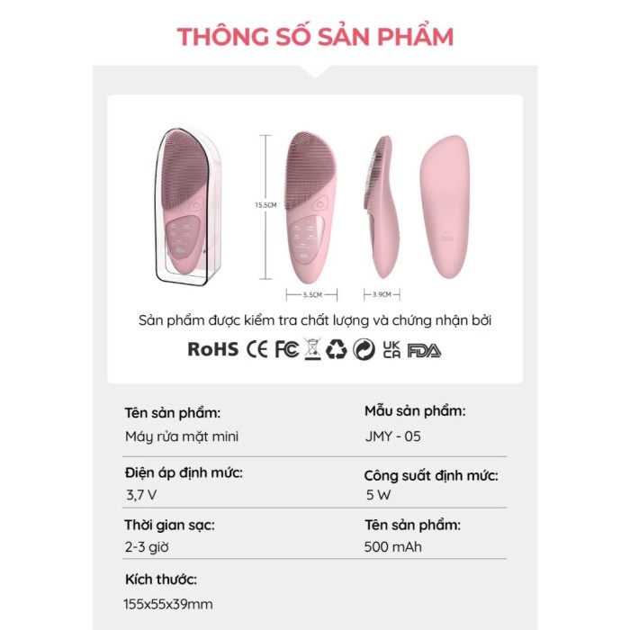 Máy Rửa Mặt KAW: Sạch Sâu Lỗ Chân Lông, Ngừa Mụn, Giúp Da Hấp Thụ Dưỡng Chất Tốt Hơn