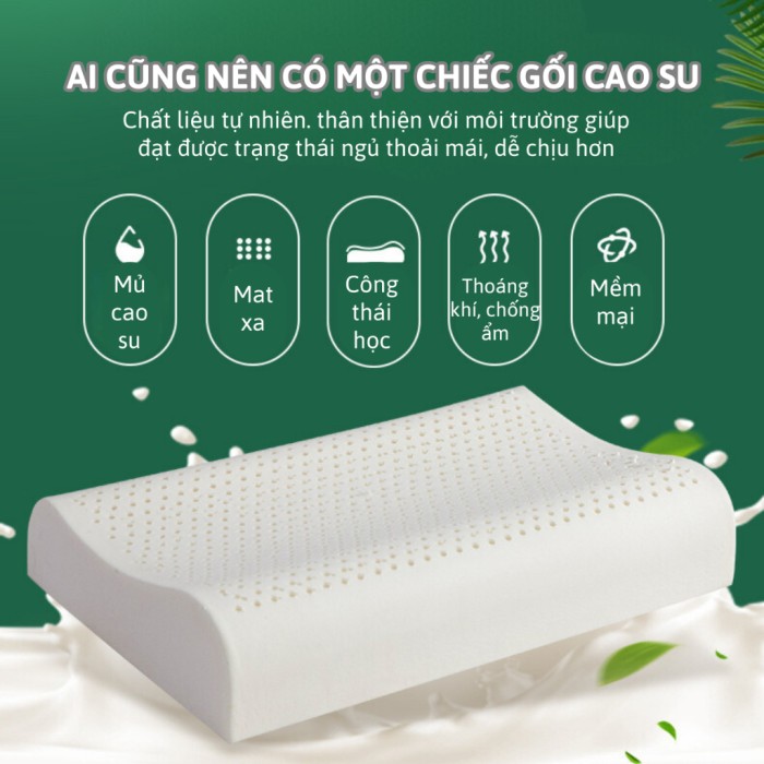 Gối Cao Su Non KAW cho Văn Phòng, Hỗ Trợ Cột Sống, Ngủ Ngon Tại Bàn Làm Việc
