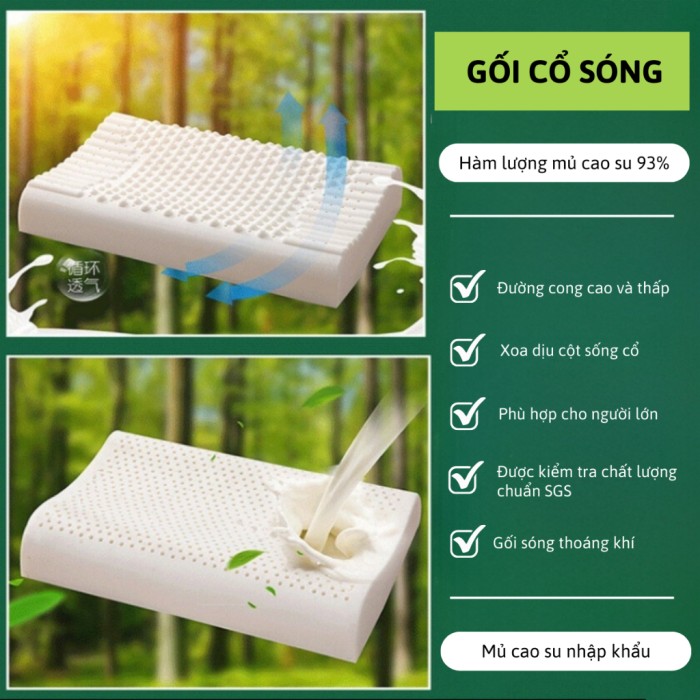Gối Cao Su Non KAW cho Văn Phòng, Hỗ Trợ Cột Sống, Ngủ Ngon Tại Bàn Làm Việc