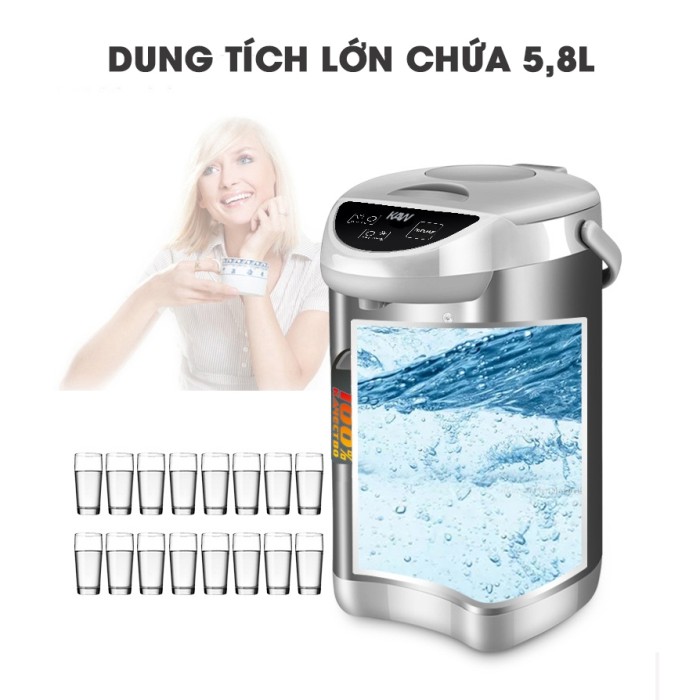 Bình Thủy Điện KAW 405E, Đun Sôi Nhanh, Giữ Ấm Tự Động, An Toàn Tuyệt Đối