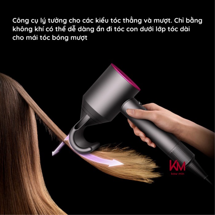 Máy Sấy Tóc ION ÂM KAW, Sấy Khô Nhẹ Nhàng, Không Làm Tổn Thương Tóc