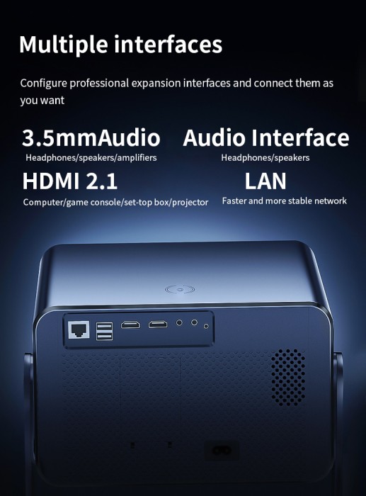 Máy Chiếu 4K KAW C8 Pro, Hình Ảnh Sống Động, Chi Tiết Tuyệt Đỉnh Chuẩn 4K