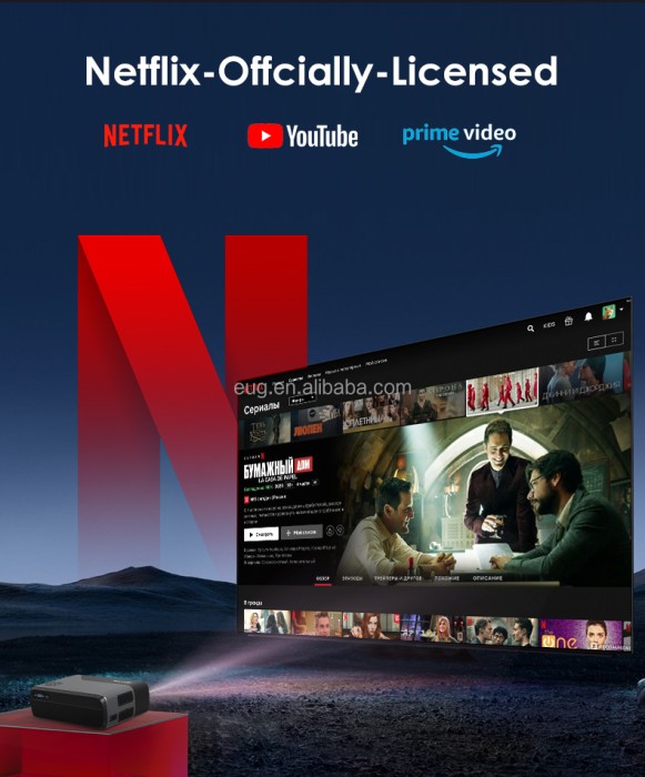 Máy Chiếu Mini 4K KAW A8, Rạp Phim Di Động, Độ Phân Giải Cực Cao