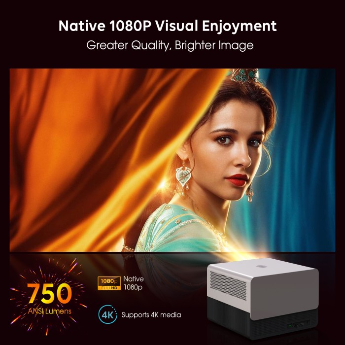Máy Chiếu KAW 1080P FHD, Xem Phim, Giải Trí Tuyệt Đỉnh Tại Gia