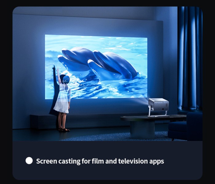 Máy Chiếu 4K KAW C8 Pro, Hình Ảnh Sống Động, Chi Tiết Tuyệt Đỉnh Chuẩn 4K
