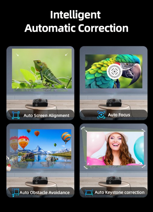 Máy Chiếu Smart 4K, Android TV, Kết Nối WiFi, Xem YouTube, Netflix