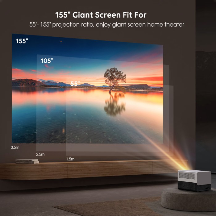 Máy Chiếu KAW 1080P FHD, Xem Phim, Giải Trí Tuyệt Đỉnh Tại Gia