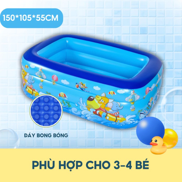 Bể Bơi Phao KAW 150cm, Dành Riêng Cho Bé, Dễ Dàng Lắp Đặt