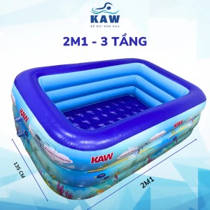 Bể Bơi Phao 2m10 Kaw Đa Năng, Cho Bé Vui Chơi, Cả Nhà Thư Giãn