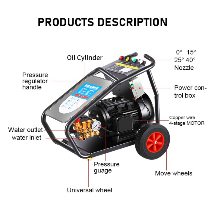 Máy Rửa Xe Cao Áp 3000W, Tiết Kiệm Thời Gian, Sức Mạnh Chuyên Nghiệp