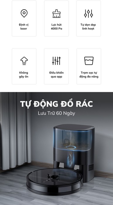 Robot Hút Bụi Thông Minh KAW, Hút Bụi Mạnh Mẽ, Di Chuyển Linh Hoạt, Sạch Mọi Ngóc Ngách